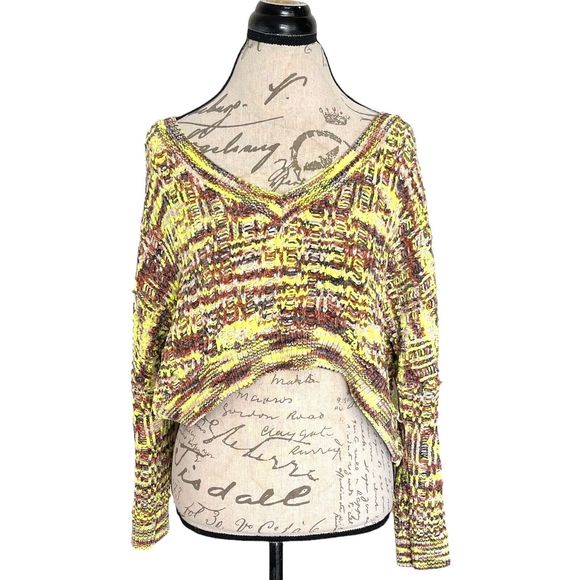 Silence Noise Womens Sweater Size Small Slouchy Chenille Crop Comfy Soft Boxy - Picture 2 of 12